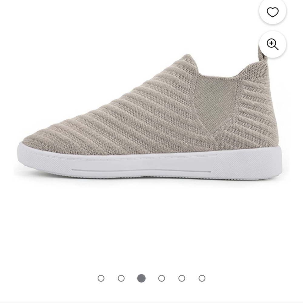 White Mountain Beige Slip On Sneakers Shoes. Uplifting Style.  Size 6.5